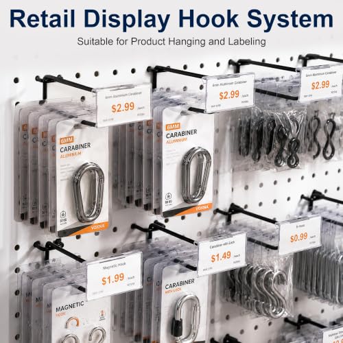 50 Pcs 8 Inch Pegboard Hooks with Label Holder for 1/4 Inch Peg - Image 5