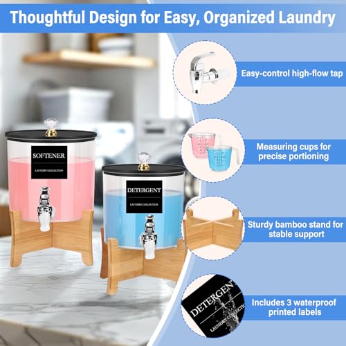Laundry Detergent Dispenser Set 2 Pack Large & | Bathroom Organizatio - Image 5