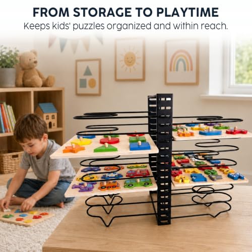 Open-Sided 16-Slot Puzzle Storage Rack for Various Size - Image 8