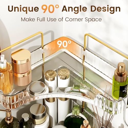 Corner Bathroom Counter Organizer 2 Tier Bathroom Organizers - Image 5