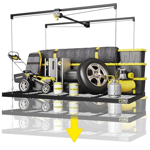 FERO Overhead Garage Storage Rack 4x8, 500 lb Heavy-Duty Capacity - Image 2