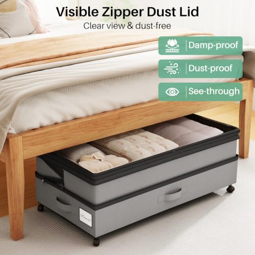 Kitstorack Under Bed Storage with Wheels 2Pack | Home Organization - Image 6