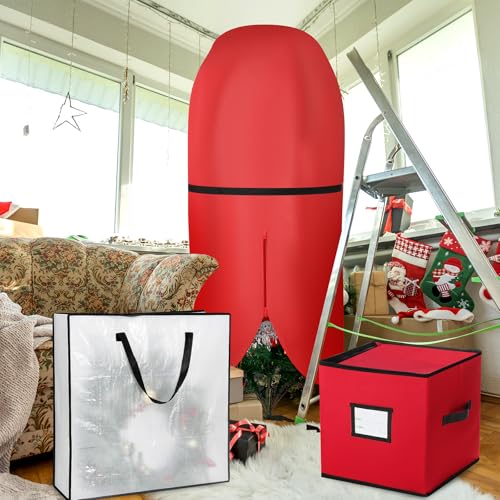 SATINIOR 6 Pcs Christmas Tree Storage Bag Set, Ornament Box - Image 3