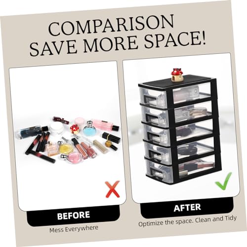5-Tier Plastic Drawer Storage Cabinet Portable Organizer - Image 7
