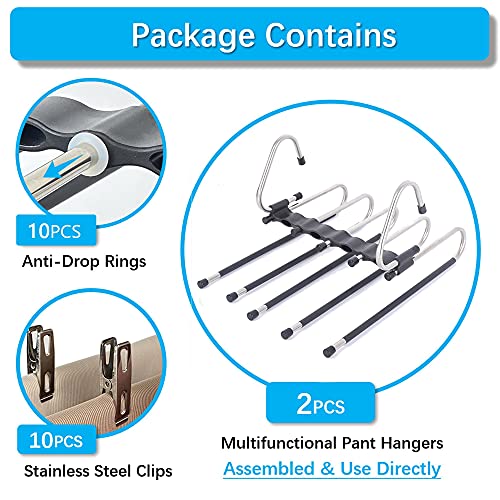 Magic Pants Hangers Space Saving - 2 Pack for Closet - Image 6