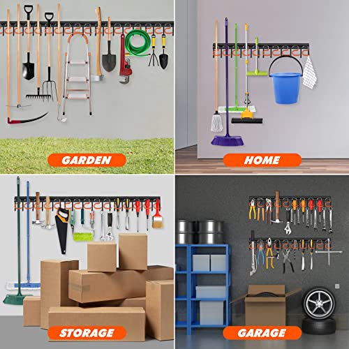 TVKB 68'' All Metal Garden Tool Organizer Adjustable Garage Tool - Image 7