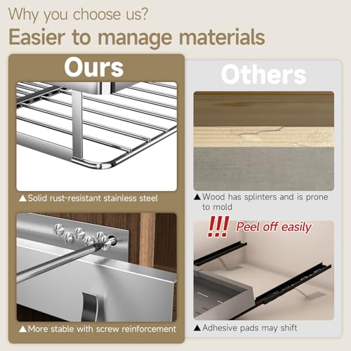 16.3~26.3"x17.3" Pull Out Cabinet Organizer，1Pack | Home Organization - Image 7
