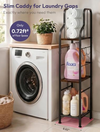 SWTYMIKI Narrow Towel Storage for Bathroom - 3-Tier Towel Rack - Image 7