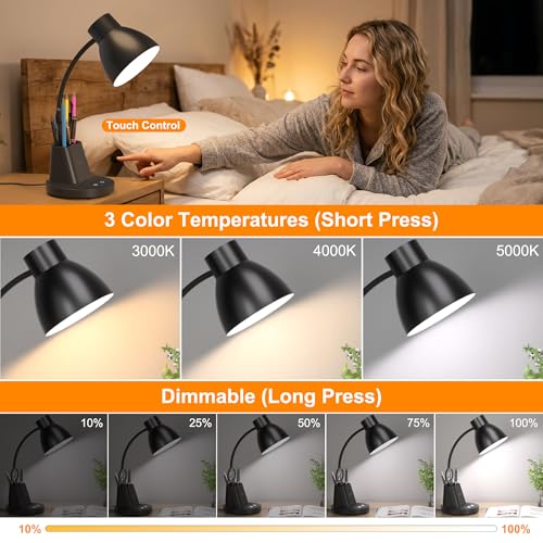 10W Wireless Charging LED Desk Lamp with Pen Holder, | All Products - Image 4