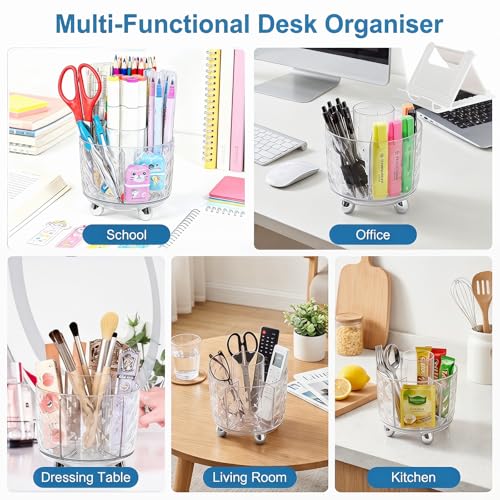 Marte Vanci 360° Rotating Desk Organizer, Pencil Pen Holder - Image 4