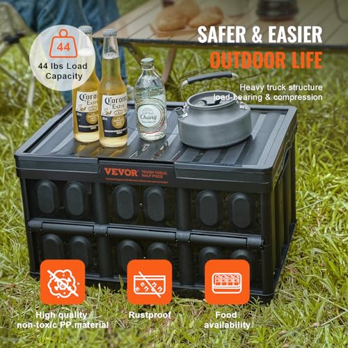 VEVOR 45L Collapsible Storage Bins with Lids 3 Packs - Image 7