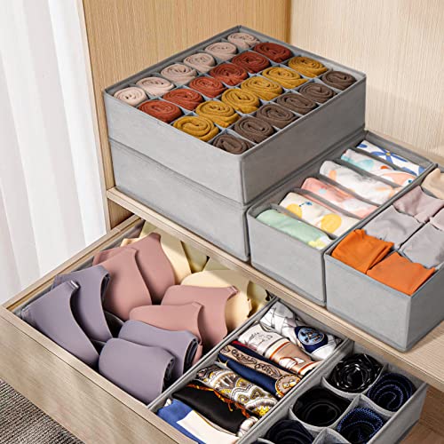 Criusia 12 Pack Sock Underwear Drawer Organizer Dividers, 116 - Image 6