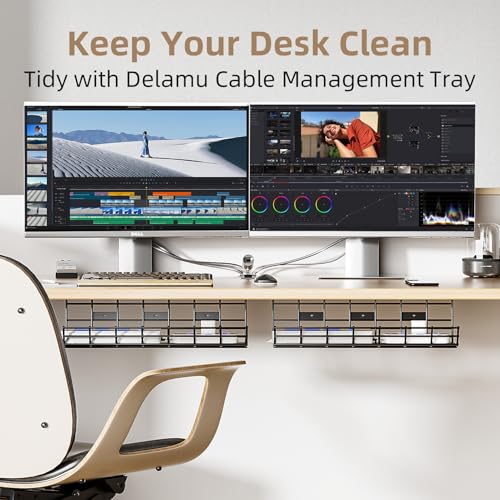 2 Pack DELAMU Under Desk Cable Management Tray, Larg | All Products - Image 3