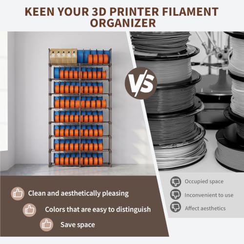 8-Tier 2-Column Modular 3D Printer Filament Storage Rack - Image 5