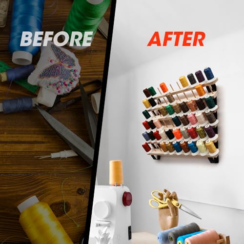 J JACKCUBE DESIGN 60 Spools Thread Rack Holder Organizer - Image 7