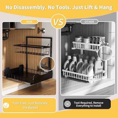 PureBox Under Sink Organizer, 2-Tier L-Shaped Pull O | All Products - Image 6