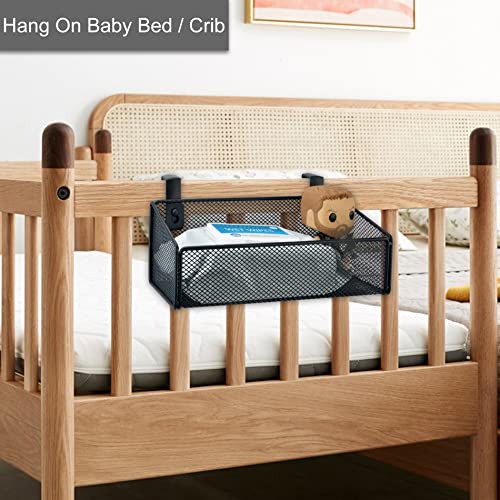Bedside Caddy Hanging Storage Basket Beside Shelf Metal - Image 7