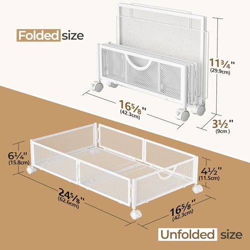 Yecaye Under Bed Storage with Wheels, 2 Pack Under Bed - Image 3