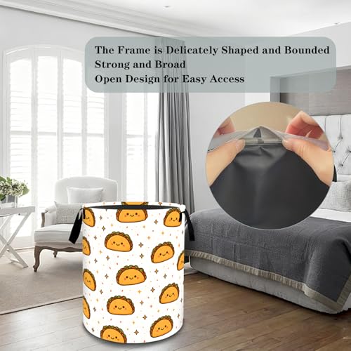 Smiling Taco Laundry Basket Hamper, Organizer Bins Gifts - Image 6