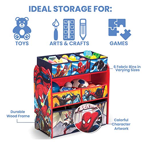 Delta Children Multi-Bin Toy Organizer, Marvel Spider Man - Image 5