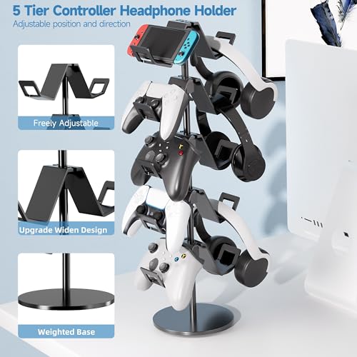 Controller Stand,5 Tier Headphone Holder for Classroom - Image 4