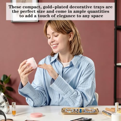 12Pcs Small Stainless Steel Serving Tray Bulk 8.66"x3.74" Jewelry - Image 6