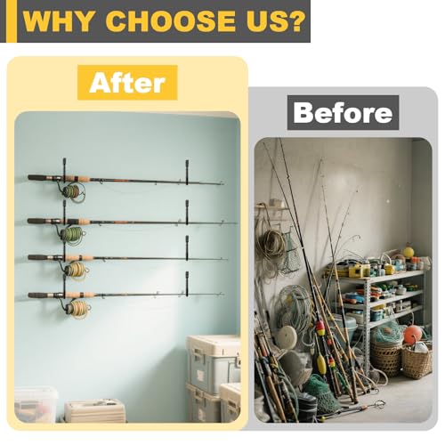 Fishing Rod Holder for Garage, Fishing Rod Holder - Image 6