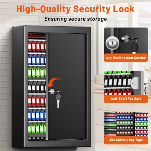 354 Position Key Lock Box Wall Mount, Key Storage | Home Organization - Image 5