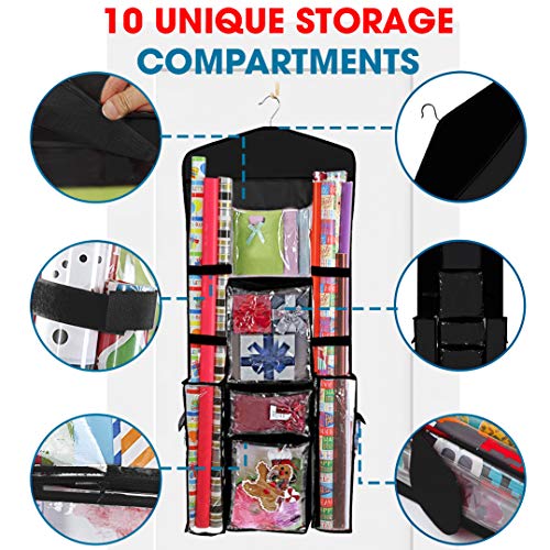 Hanging Double Sided Wrapping Paper Storage Organizer - Image 6