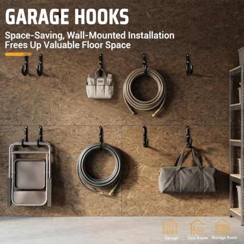 Heavy Duty Garage Storage Hooks, Wall Mount Utility Hooks - Image 6