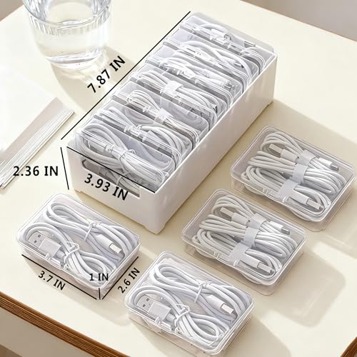 RayHenry 2 PCS Cable Organizer Box with 7 Clear Switch Case - Image 3