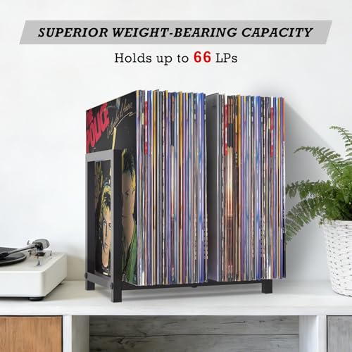 Vinyl Record Storage Holder, All Metal Tabletop Record - Image 5
