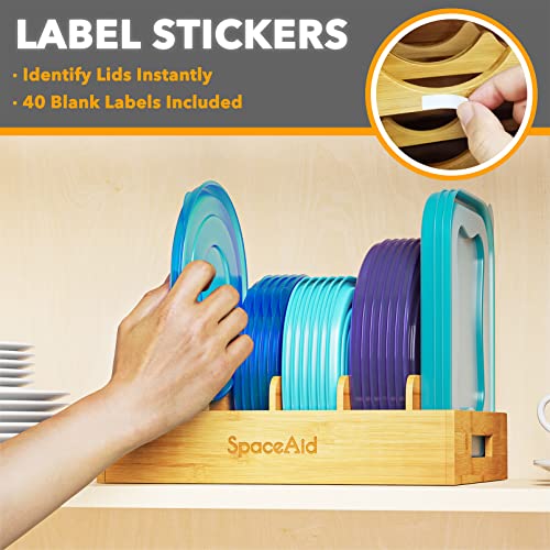 SpaceAid Bamboo Lid Organizer, Kitchen Pantry Lids H | All Products - Image 5
