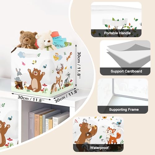 Clastyle 11.8" Animal Storage Basket Set of 3 for Kid Toy Clothes - Image 3