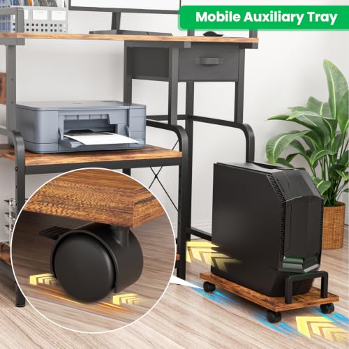 XL Printer Stand with Storage Drawer, 3 Tier Printer Table - Image 5