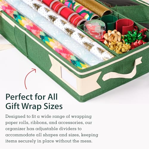 Little ELF Premium Wrapping Paper Storage Organizer, Easy - Image 6