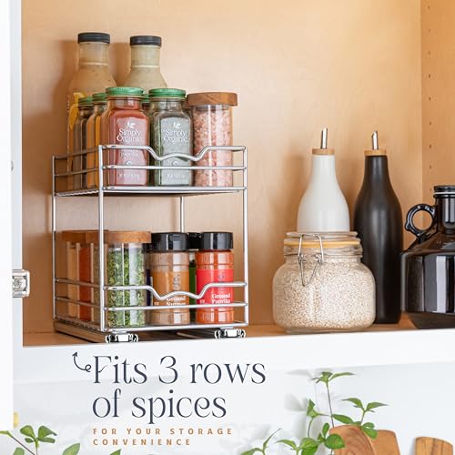 HOLDN’ STORAGE Pull Out Spice Rack for Cabinet, Spice Organizer - Image 3