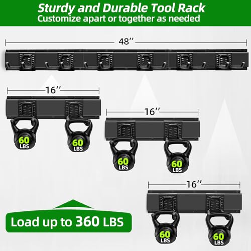 PIYILO Garage Wall Organizer, 48 inches Adjustable Garden Tool - Image 3