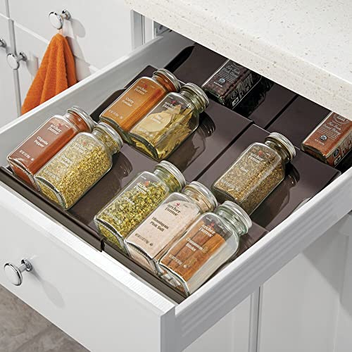 mDesign Expandable Plastic Deluxe Spice Rack, Drawer Organizer - Image 3