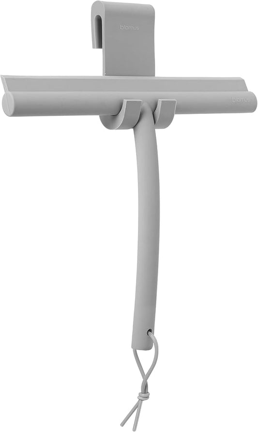 blomus VIPO 69202 Shower Squeegee with Holder, 24 cm Wide, Silicone Squeegee for Shower, Bathroom, Window Squeegee, Windscreen Squeegee, Micro Chip