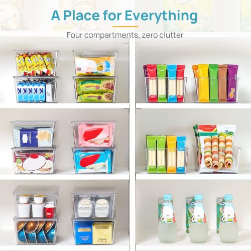 Vtopmart 4 Pack Pantry Organizer Bins with Lids - Image 6