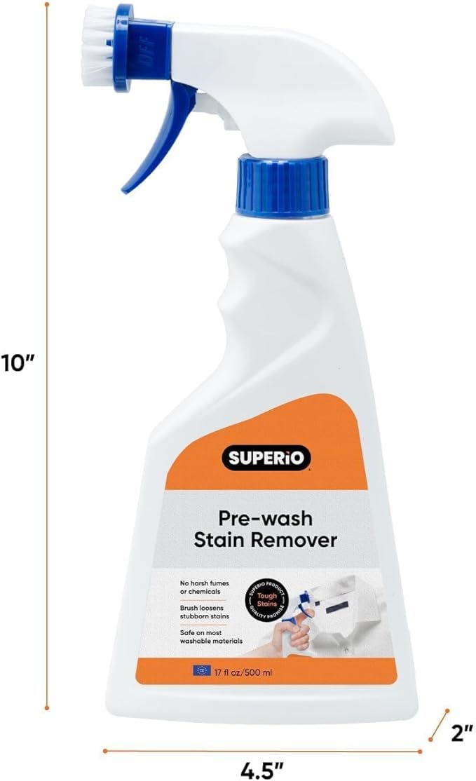 Pre-Wash Stain Remover Spray with Brush, Colered Cloth Detergent, Garment Cleaning Stain Cleaner, 2 Pack