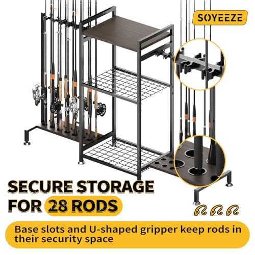 Fishing Rod Holder for 28 Rods, Ground Stand Fishing Pole - Image 4
