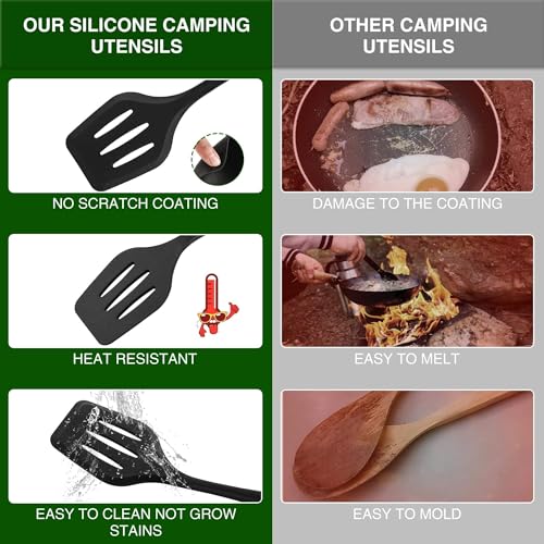 Camping Essentials Cookware Cooking Utensils Set - Image 5