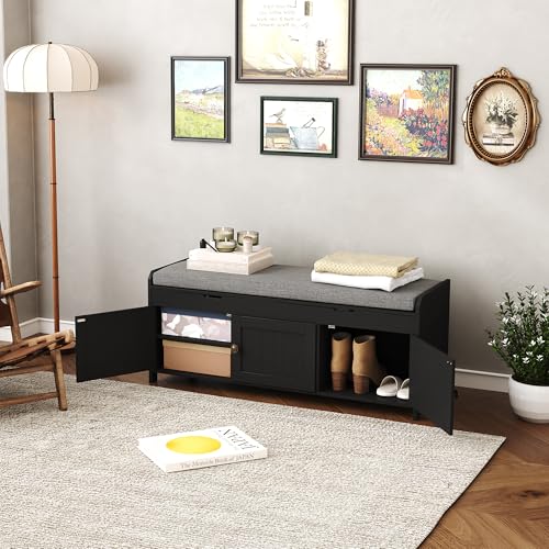 HOMEFORT 41.3" Shoe Bench with Lift Top Storage, Entryway - Image 7
