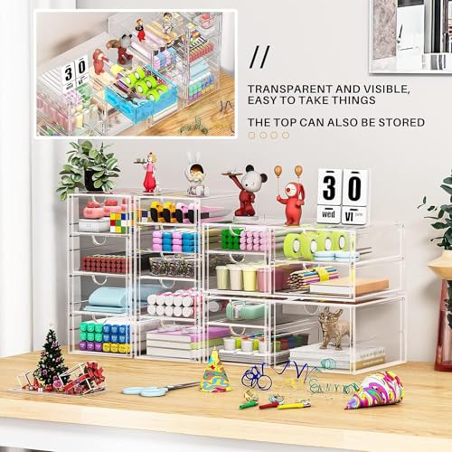 caktraie Acrylic16-Drawer Storage & Makeup Organizer for Desk - Image 7