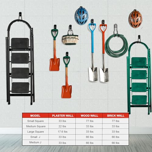 Wallmaster Garage Hooks Organizer Kit, 12 Pack | Garage Storage - Image 7