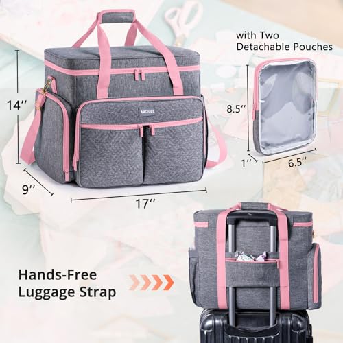 AMOIGEE Large Craft Bag Organizer for Scrapbooking, Sewing - Image 3