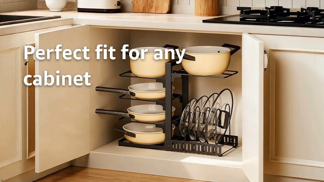 CHOEZON pots and Pans Organizer Under Cabinet, Pot and Pan - Image 8