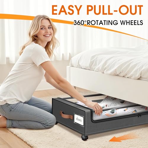 Under Bed Storage with Wheels 2Pack Storage Containers - Image 5